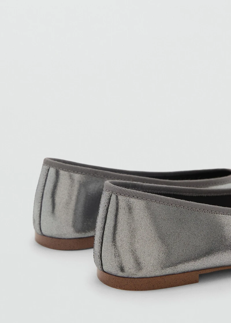 Metallic ballet flats