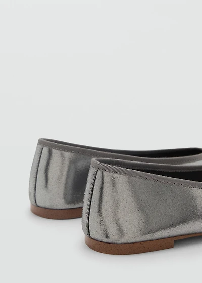 Metallic ballet flats