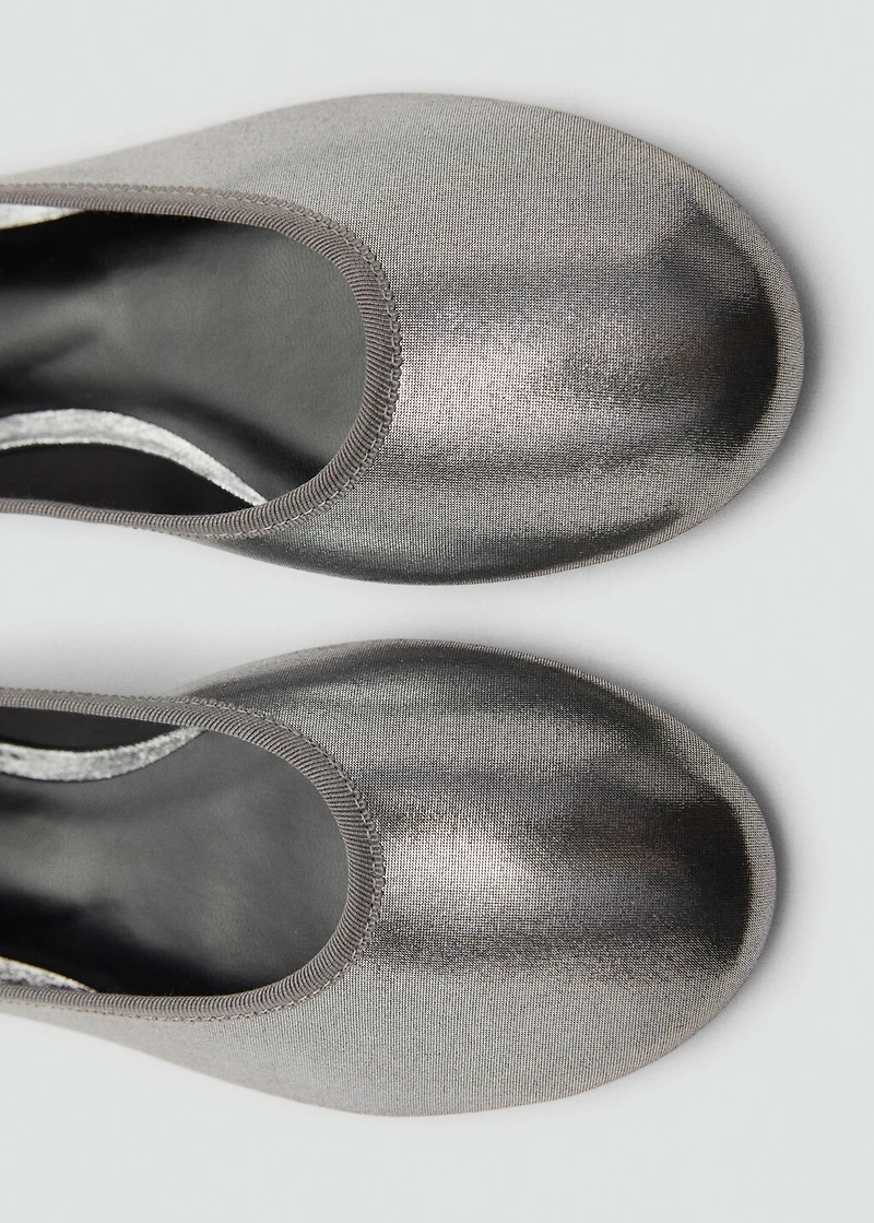 Metallic ballet flats