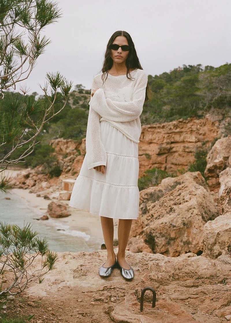 Metallic ballet flats