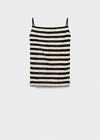 Striped knitted fitted top