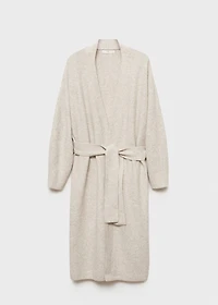 Long knitted cardigan