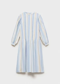 Striped gathered dress