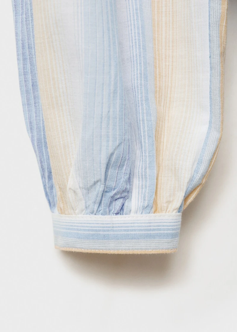 Striped gathered dress