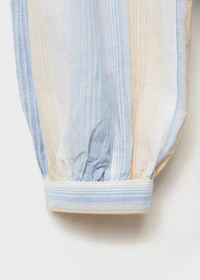 Striped gathered dress