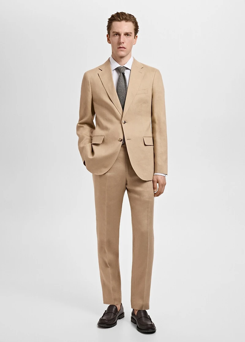 Amalfi 100% linen slim-fit suit blazer