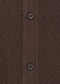 Knitted structured shirt with lace design