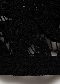 Short-sleeved crochet cardigan