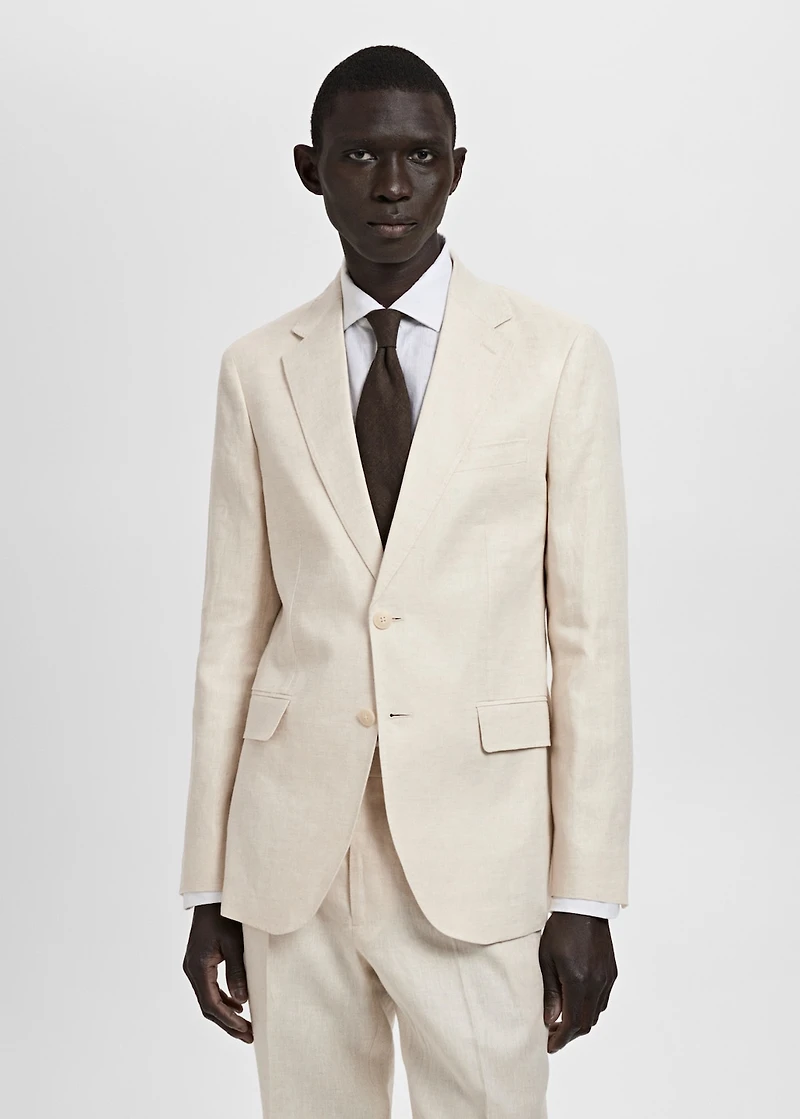 Amalfi 100% linen slim-fit suit blazer