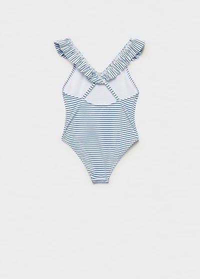Ruffled striped swimsuit