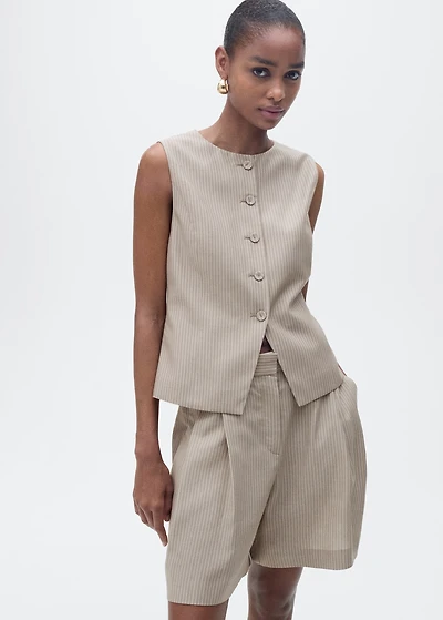 Striped suit bermuda shorts