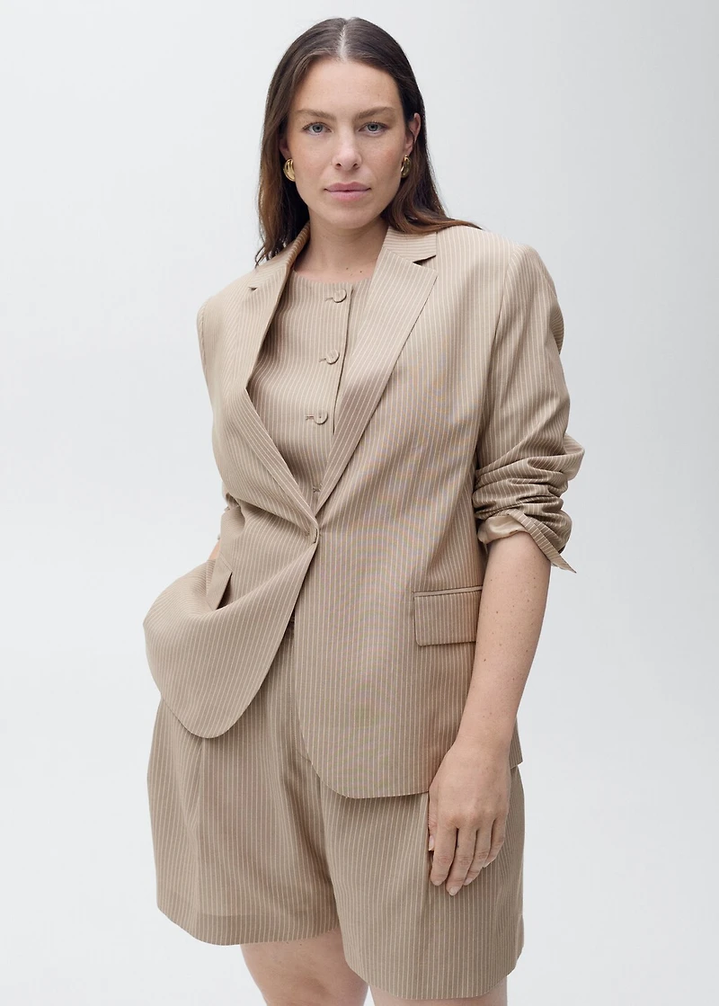 Striped suit bermuda shorts