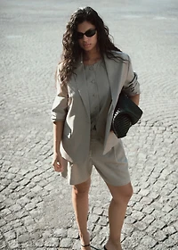 Striped suit bermuda shorts