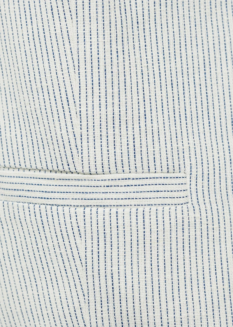 Linen-blend suit vest