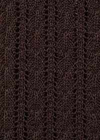 Knitted vest with bow closure