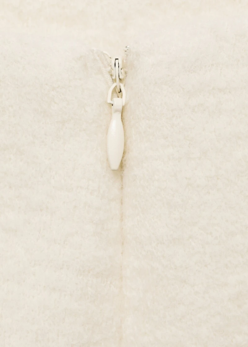 Wool-blend midi-skirt