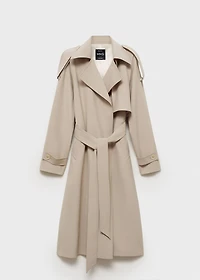 Oversized trench coat with belt