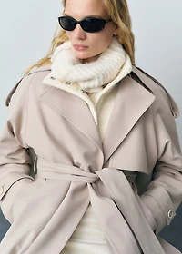 Oversized trench coat with belt