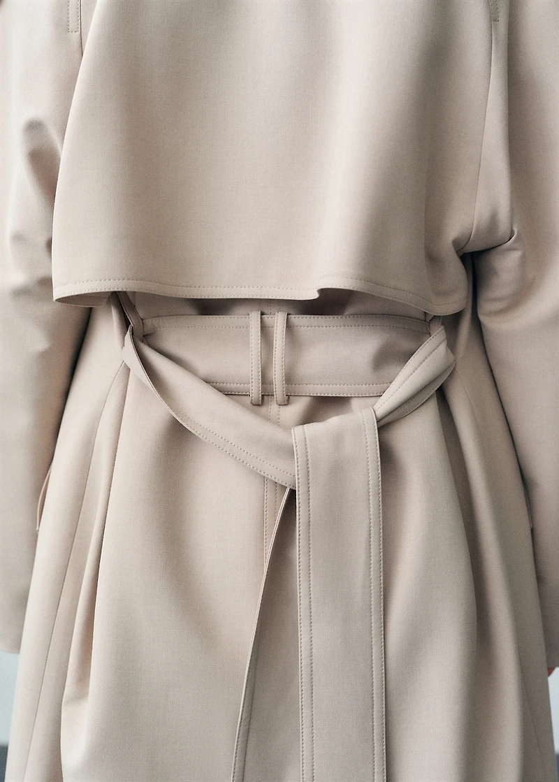 Oversized trench coat with belt