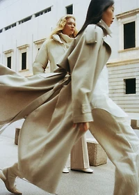 Oversized trench coat with belt