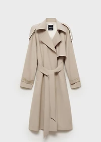 Oversized trench coat with belt