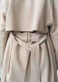 Oversized trench coat with belt