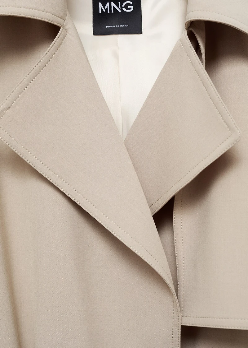 Oversized trench coat with belt