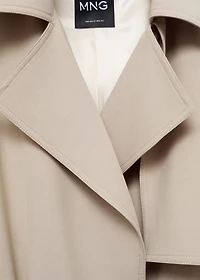 Oversized trench coat with belt