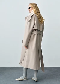 Oversized trench coat with belt