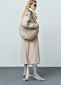 Oversized trench coat with belt