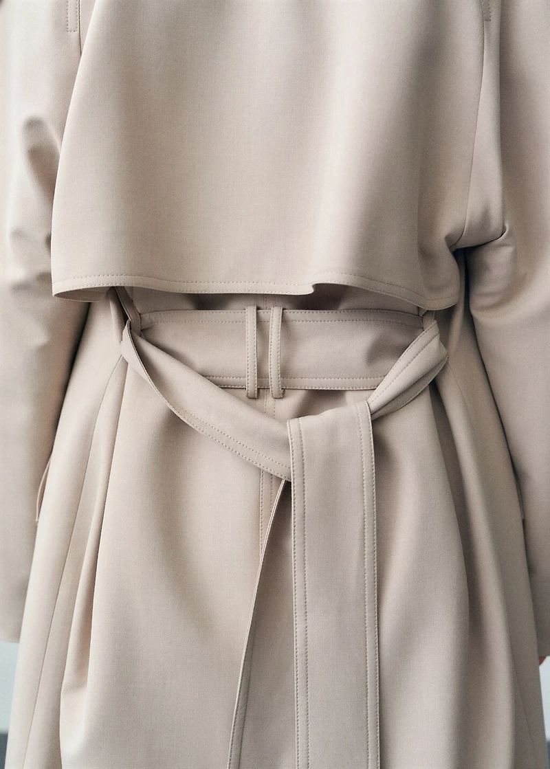 Oversized trench coat with belt