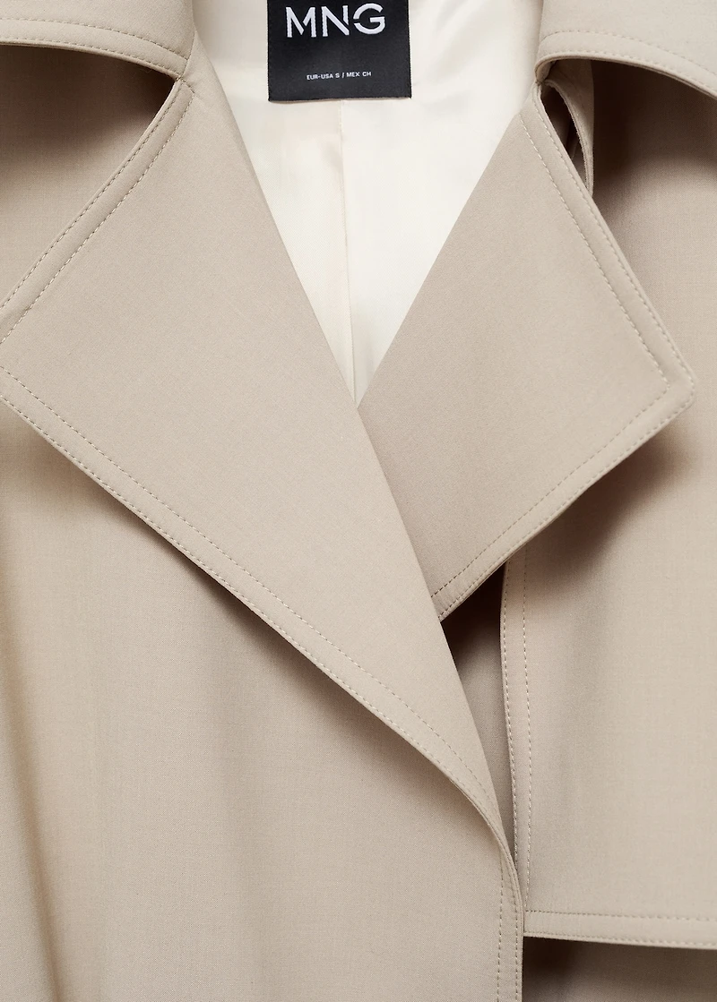 Oversized trench coat with belt