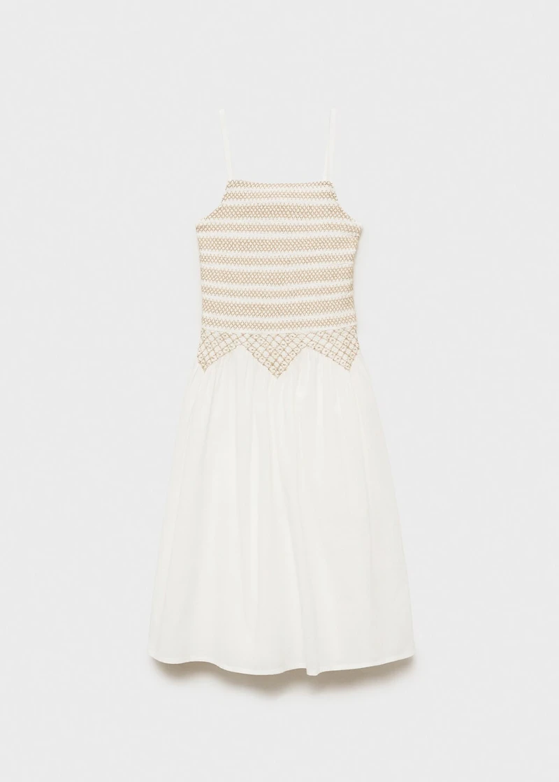 Embroidered midi dress