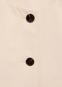 Cotton crop top with buttons