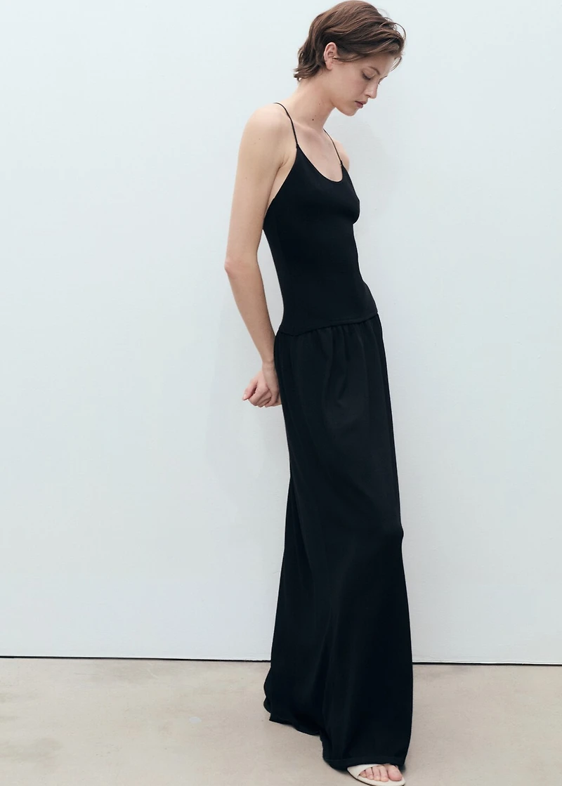 Cross-back knitted dress