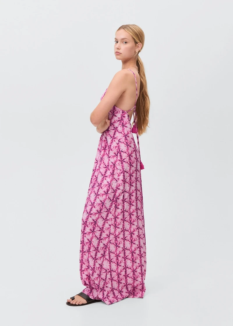 Long dress with open back