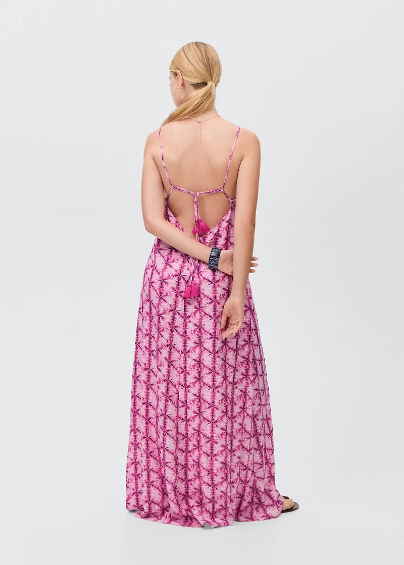Long dress with open back