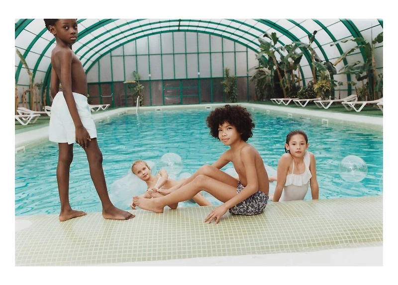 Multi-striped swimsuit