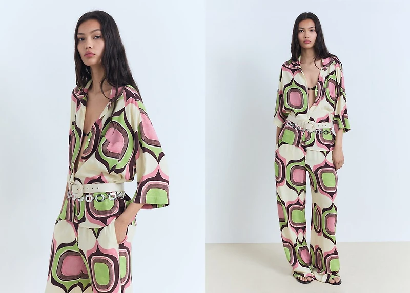 Geometric print blouse