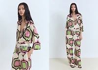 Geometric print blouse