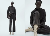 Corduroy sweatshirt with perkins neck