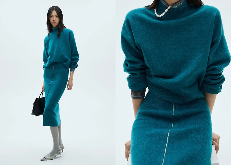 Perkins neck knitted sweater