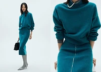 Perkins neck knitted sweater