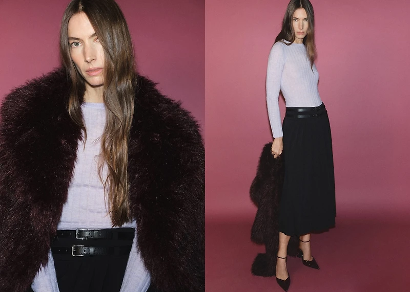 Ribbed round-neck sweater