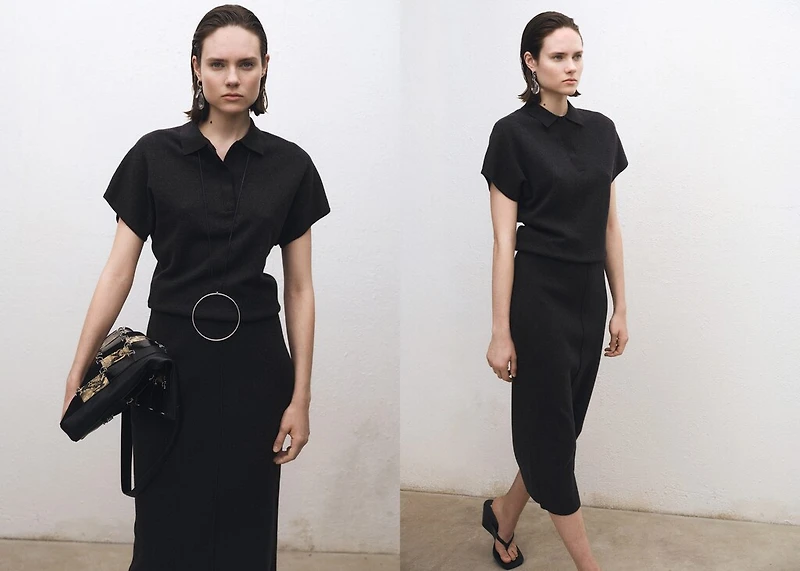 Wool-blend polo-neck sweater