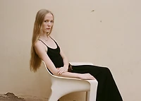 Cross-back knitted dress