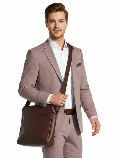 Poly/Stretch Textured Blazer - Burgundy