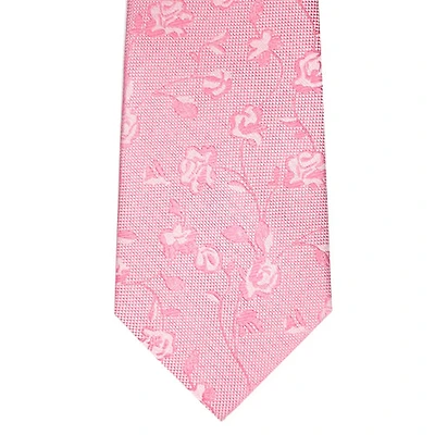 Tonal Floral Tie - Pink