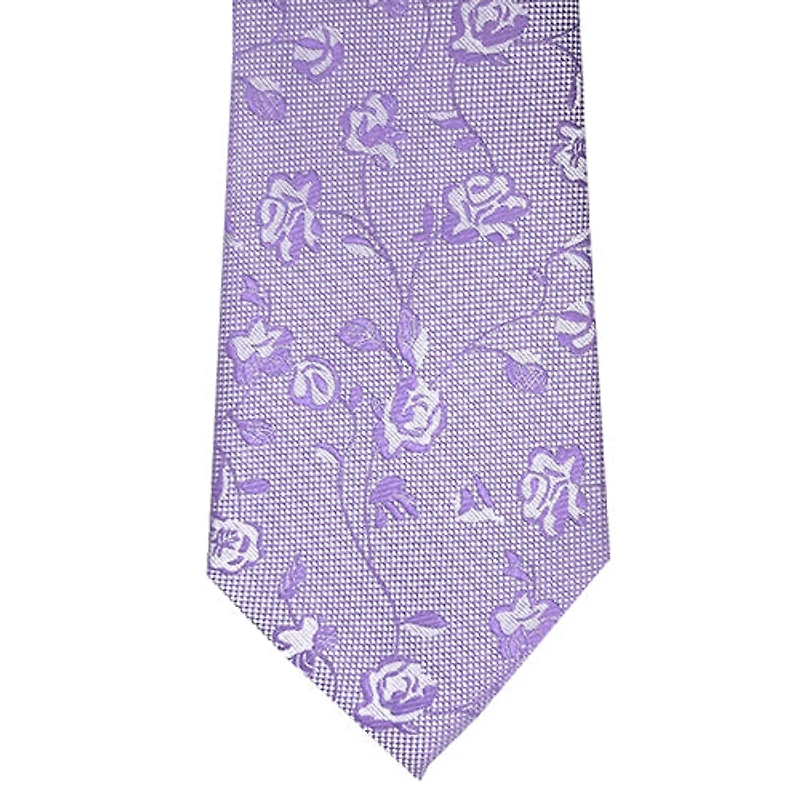 Tonal Floral Tie - Purple