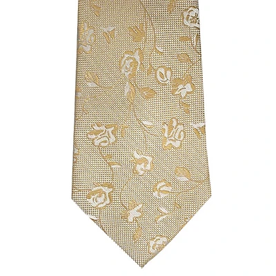 Tonal Floral Tie - Tan